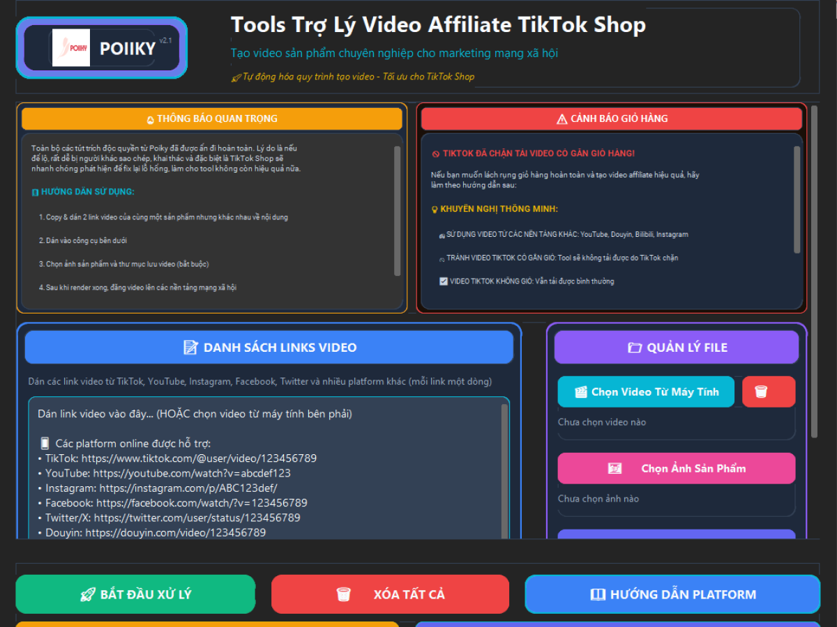 Tools Trợ Lý Video Affiliate TikTok Shop (1 tháng) - Ảnh 2