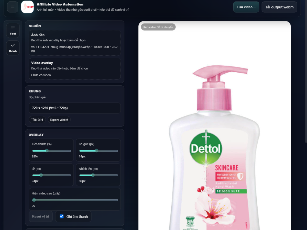 Tool Tạo Video Affiliate Không Giới Hạn Ra Đơn Mỗi Ngày (Vĩnh Viễn)