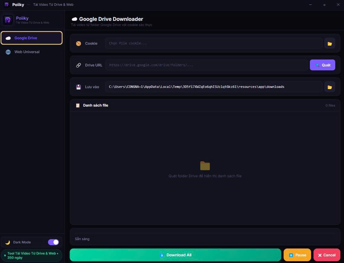 Tool Tải Video Từ Drive & Web