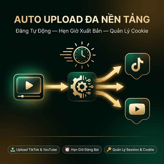 Auto Upload — Đăng Video Tự Động Lên TikTok & YouTube